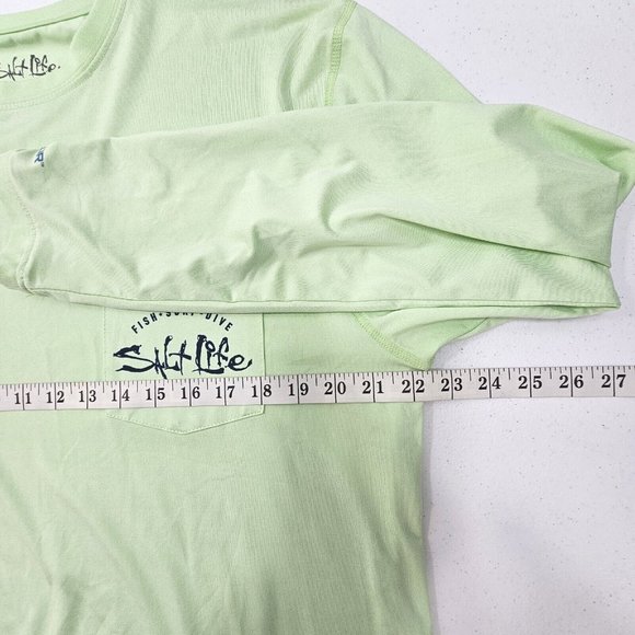 Salt Life Watermans Trifecta Performance T Shirt Mens Size Large Pistachio Green - Picture 10 of 14
